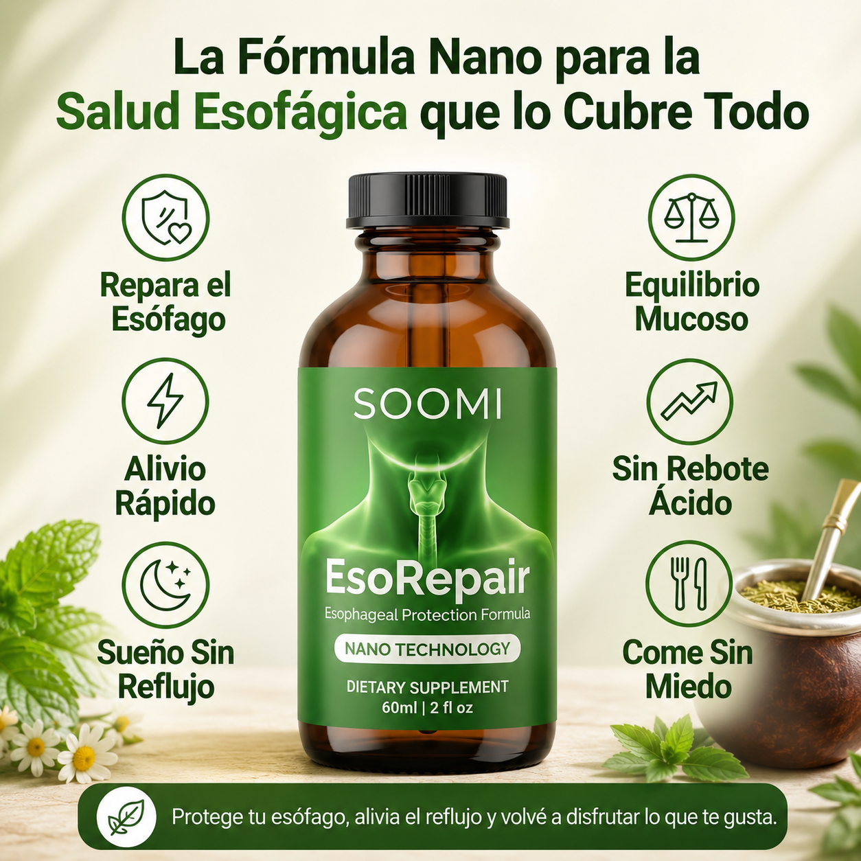 Soomi EsoRepair™: La solución para los amantes del Mate - Reparador Esofágico
